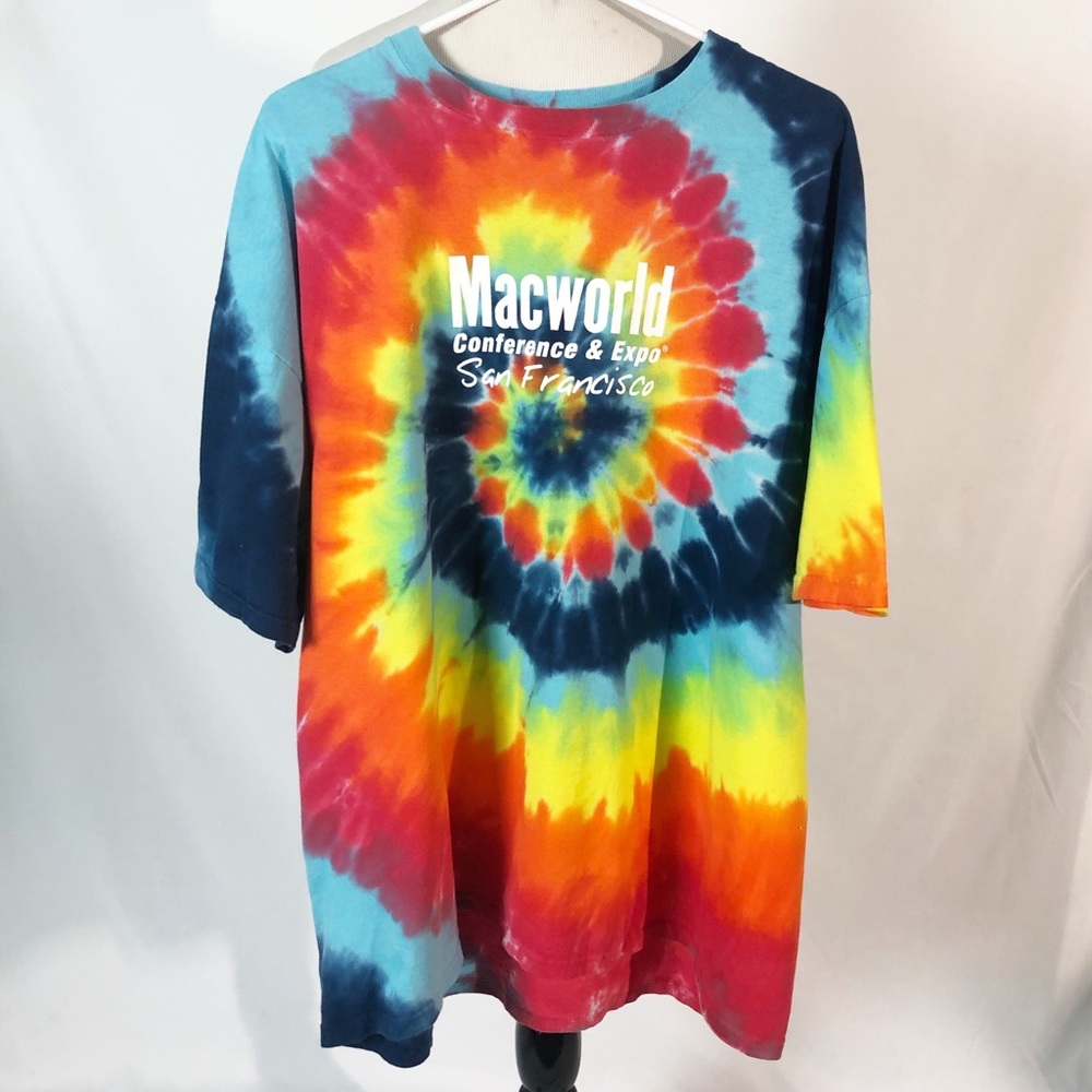 Vintage Macworld Conf & Expo Tie Dye T-Shirt XL